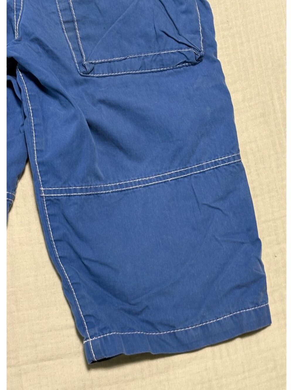 Mini Boden Boys Blue Techno Shorts W/ Striped Waistband Size 8Y - Picture 7 of 8